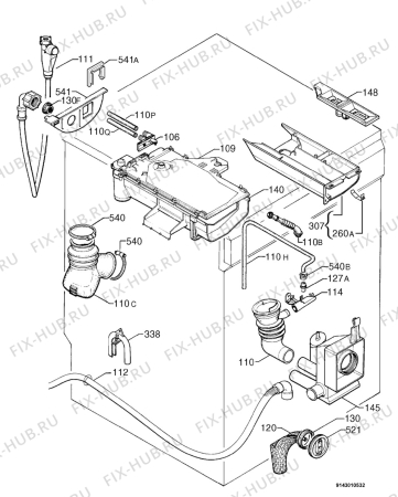 Взрыв-схема стиральной машины Zanker PF7550 - Схема узла Hydraulic System 272